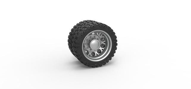 Diecast Rear semi wheel for pickup Version 23 Scale 1:25