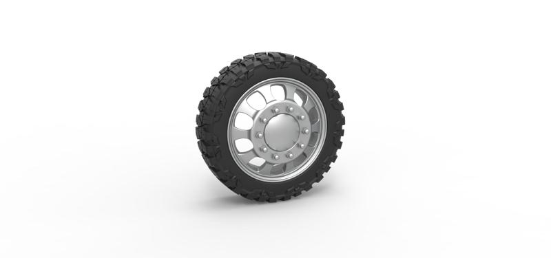 Diecast Front semi wheel for pickup Version 22 Scale 1:25