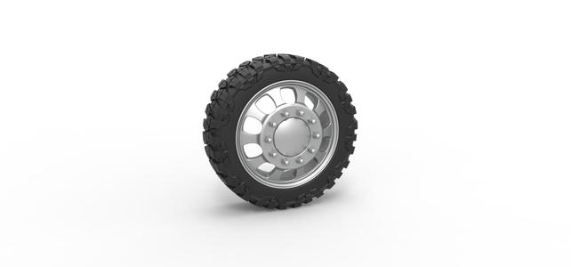 Diecast Front semi wheel for pickup Version 22 Scale 1:25