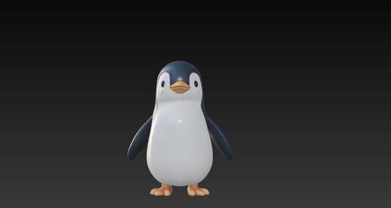 Cartoon Penguin STL – Cute Full-Body Penguin 3D Model for 3D Printing