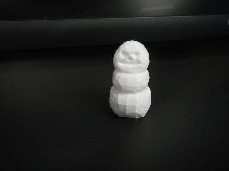 Low poly organic snowman