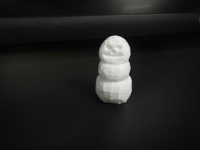 Low poly organic snowman
