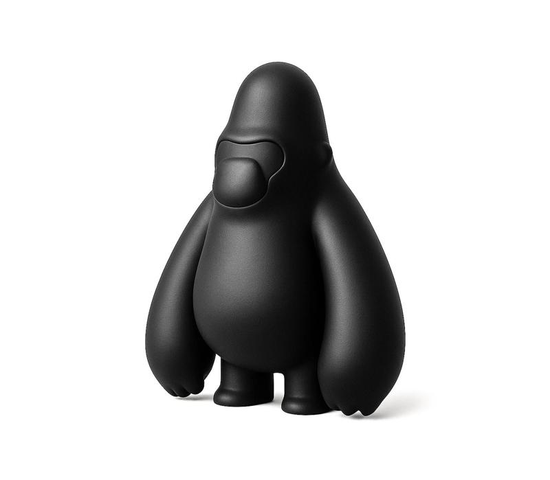 Minimalist Blacky Kong toy