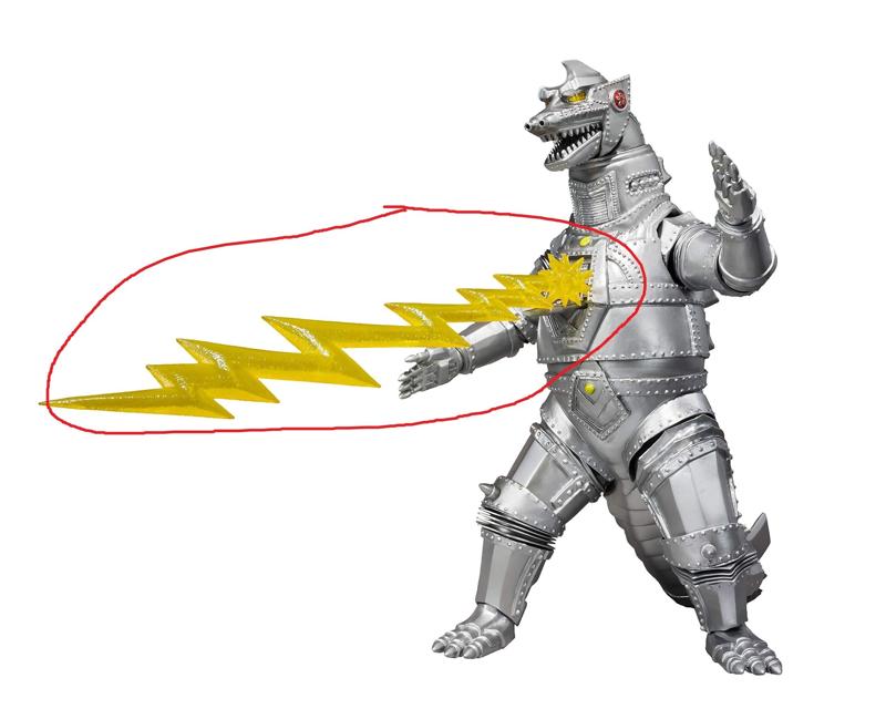 SH Monsterarts mechagodzilla 1974 beam effect replacement