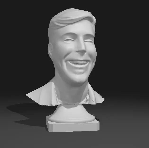 Mr Beast Youtuber Bust Portrait Scupture