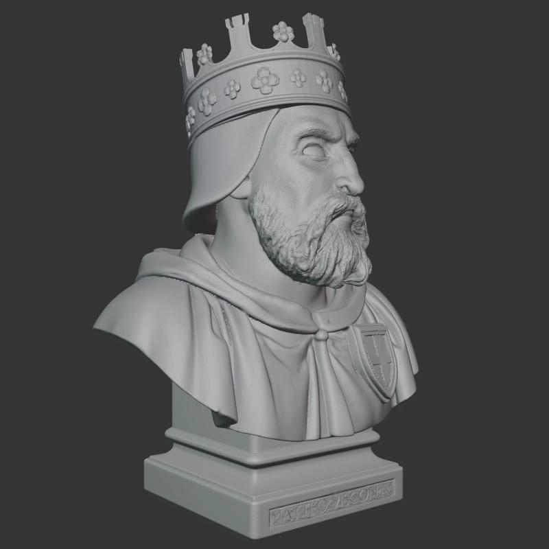 Matteo Visconti Printable Bust