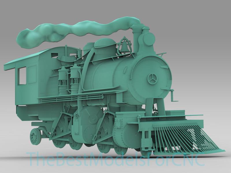 3D Model STL File for CNC Router Laser & 3D Printer Locomotive