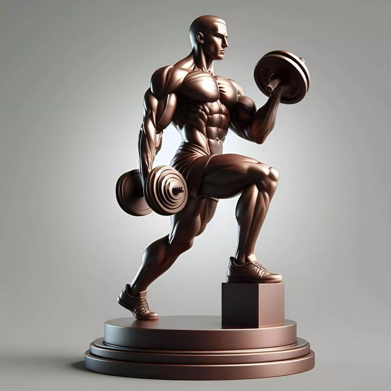 Muscular Figure Lifting Dumbbell