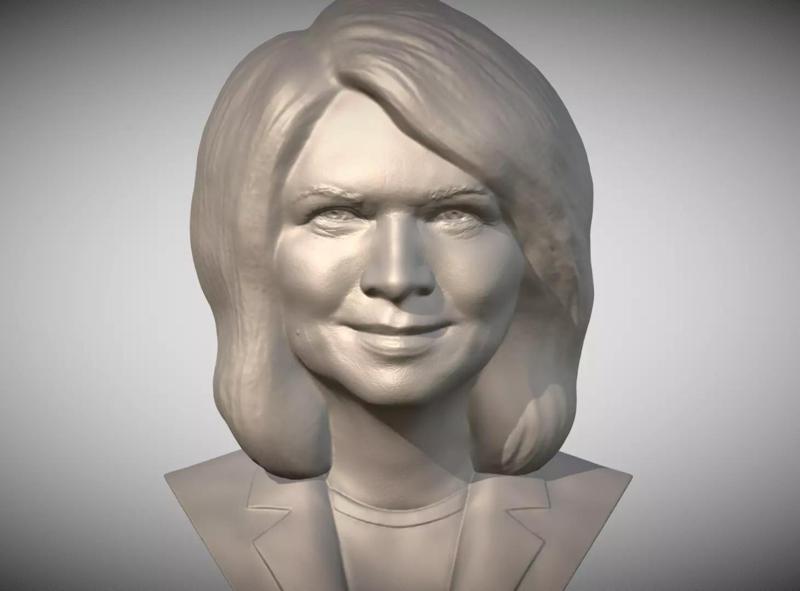 Martha Stewart bust ready for 3D printing