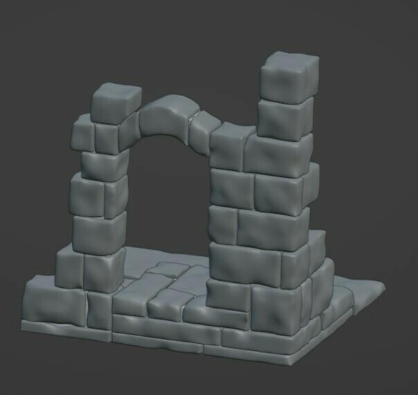 3d printable ruin fantasy terrain boardgame