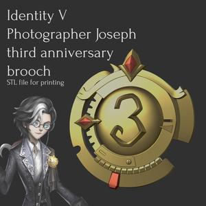 STL files of Identity V 3th Anniversary brooch for Photographer Joseph cosplay costume