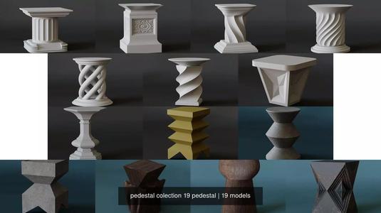 pedestal colection 19 pedestal 3D Model Collection
