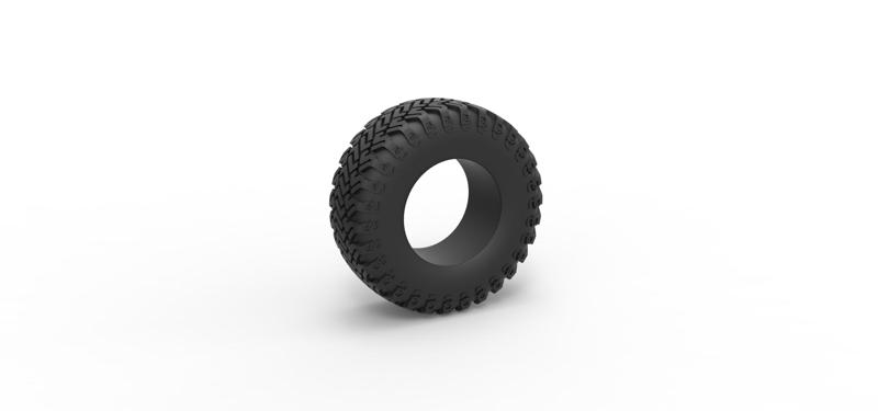 Diecast offroad tire 127 Scale 1:25