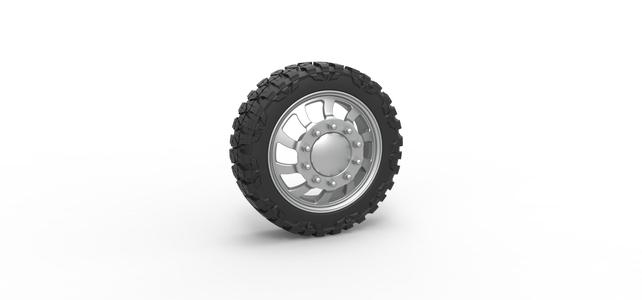 Diecast Front semi wheel for pickup Version 8 Scale 1:25