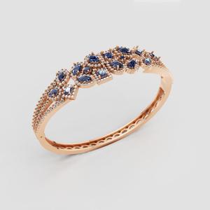 3D Printable Jewelry design of Bangle with diamonds