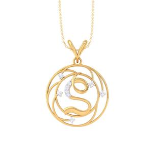 3D Printable Cad jewelry design of Lady diamond Pendant Letter model
