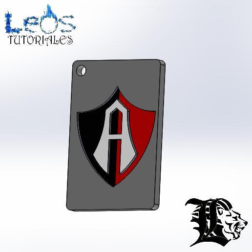 Atlas FC of Mexico keychain, Leos3D