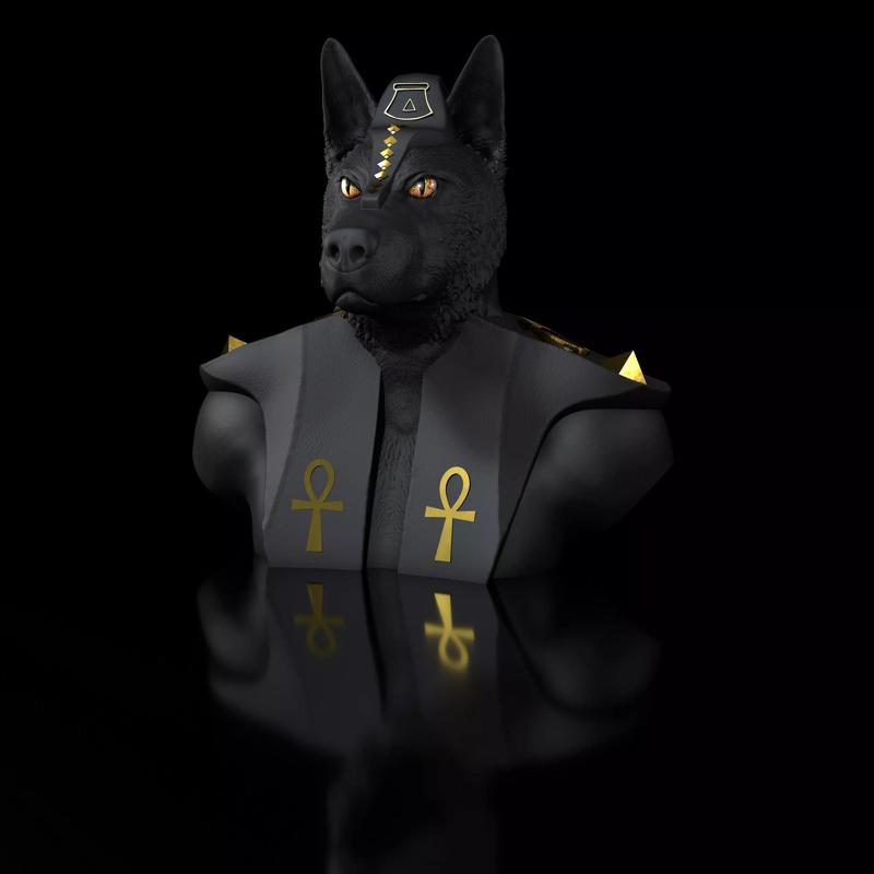 Dog Sheperd Anubis Bust