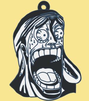 Crying Chopper meme keychain and Enel meme keychain (keychains one piece)
