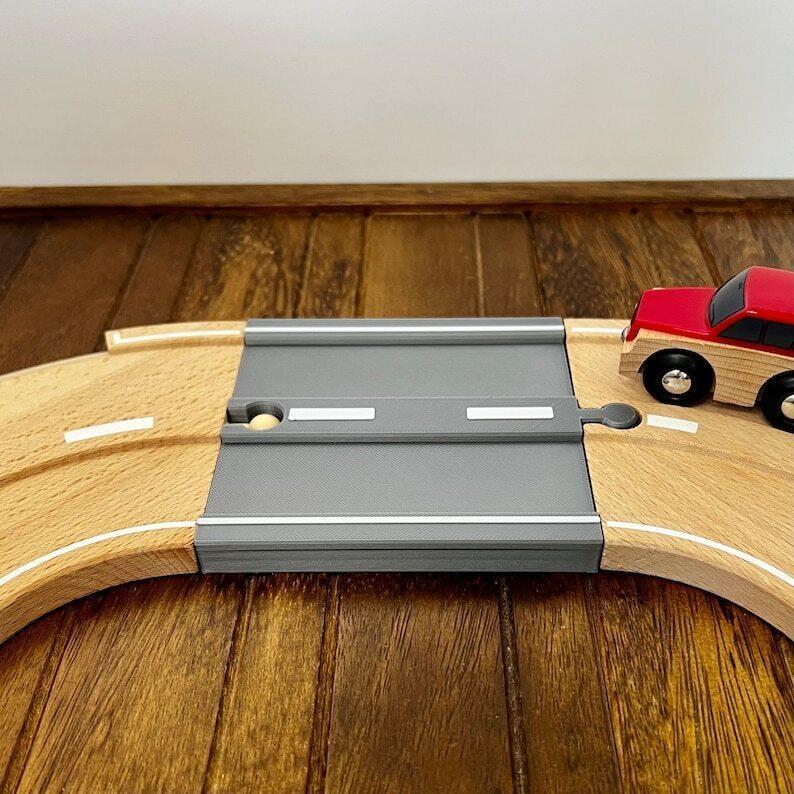 Toy Road - Straight, Half Length - Compatible with BRIO