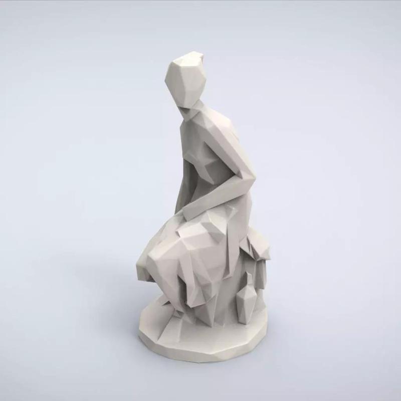Printable Nymph Lowpoly Style