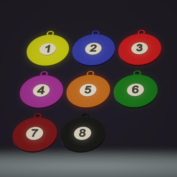 Pool Keychain - Billiards - 8 Ball
