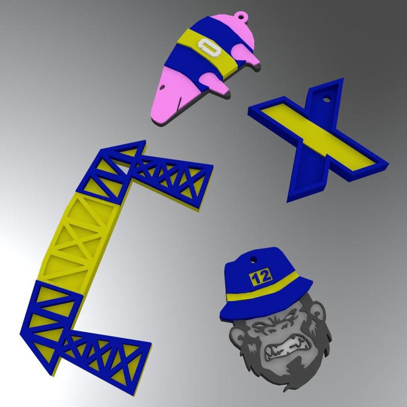 BOCA JUNIORS KEYCHAIN PACK