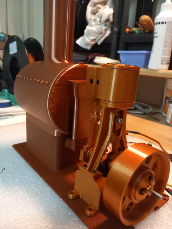 RC boat steam engine