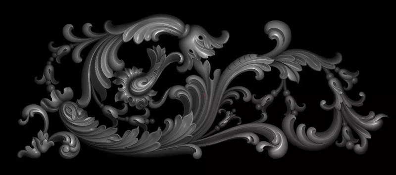 3d model of flowers and leaves