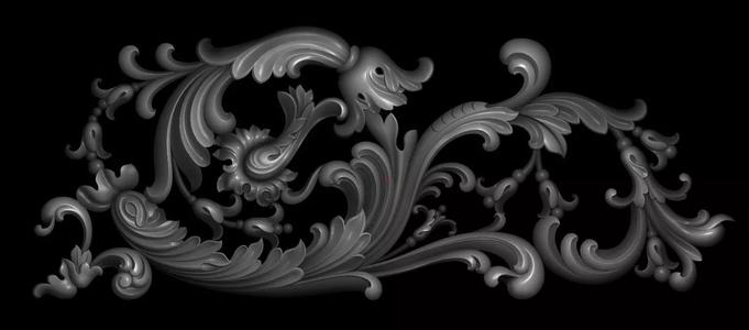 3d model of flowers and leaves