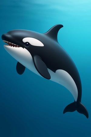 Cute Cartoon Orca Whale – 3D Printable Killer Whale STL