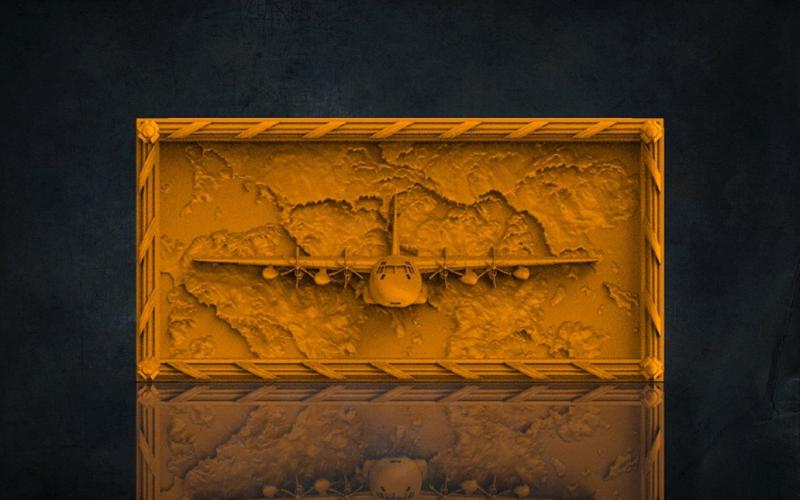 Airplane 3D STL Model for CNC Router, Artcam, Vetric, Engraver, Relief, Carving, Cut 3D, Stl File For Cnc Router, Wall Decor