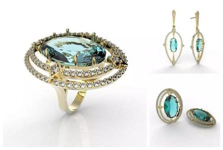 Classic Universe Jewelry Set 3D Model Collection