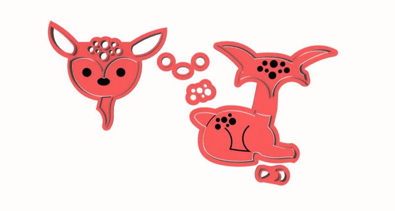 Cortador Modulado - Cervo deitado