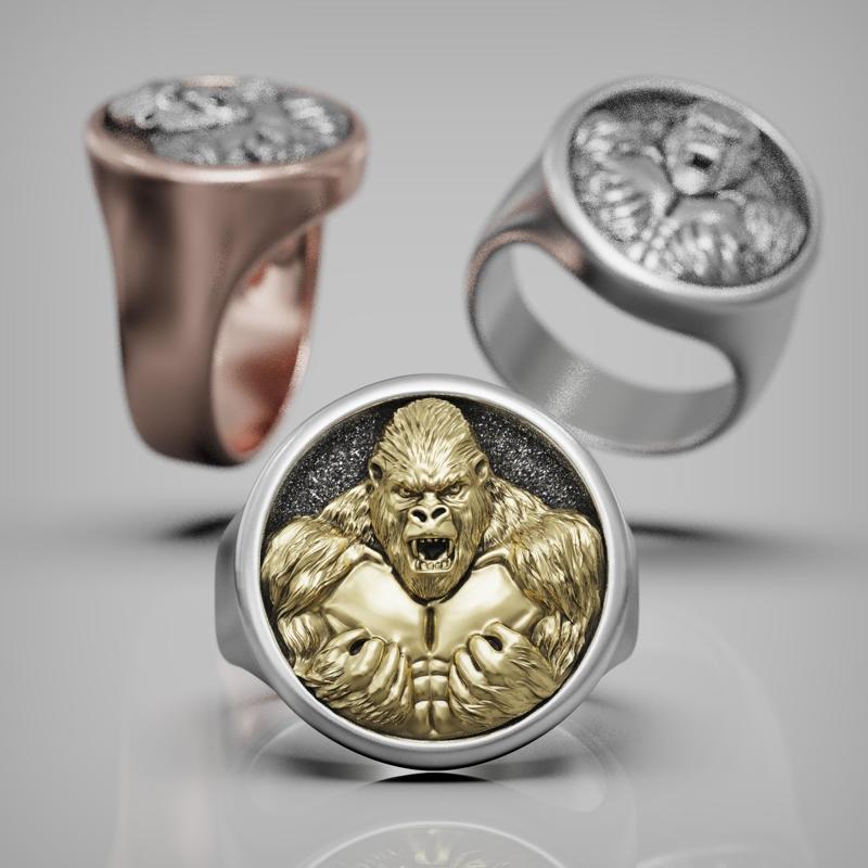 Angry Gorilla Statement Ring