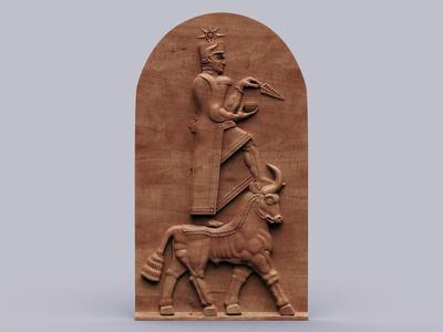 Bas Relief of Teisheba 3D Model