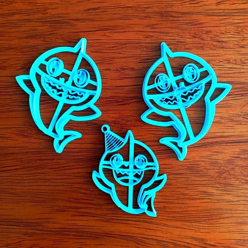 Baby Shark Cookie Markers Set - Baby Shark, Mommy Shark, Daddy Shark