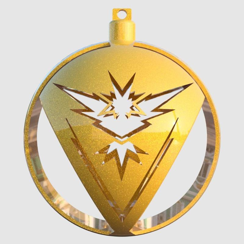 Pokemon Go Team Instinct Tree Ornament