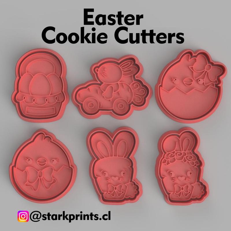 SET OF 6 EASTER COOKIE CUTTERS 2°