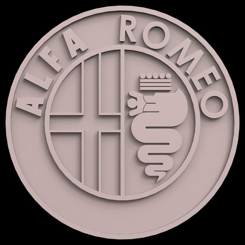 3D Model STL File for CNC Router Laser & 3D Printer Alfa Romeo logo