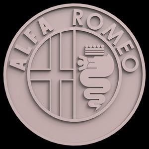 3D Model STL File for CNC Router Laser & 3D Printer Alfa Romeo logo