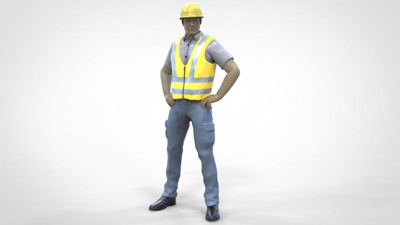 N3 Construction Worker 1 64 Miniature standing