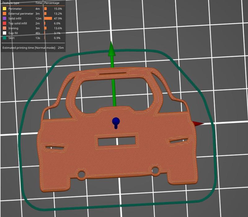 Volvo C30 rear silhouette key