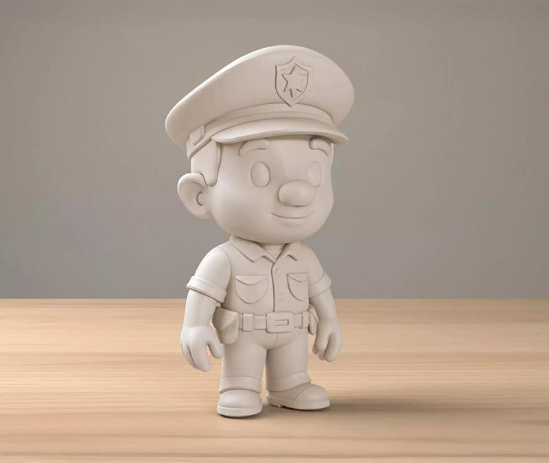 Cartoon Policeman 3D Printable
