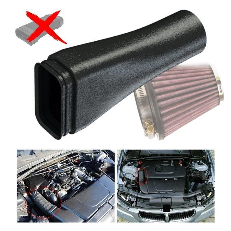 BMW E90 E91 air intake hose pipe adapter to high flow filter of 75mm