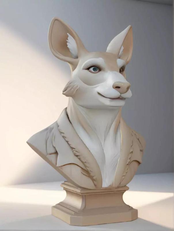 Bobcat Bust 3D Model - STL Printable Wildlife Animal