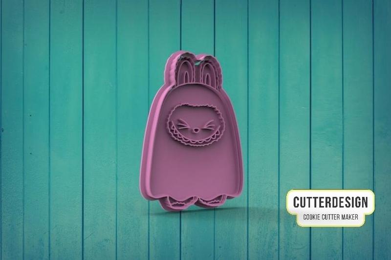 Ghost Labubu Cookie Cutter
