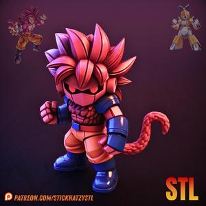 Goku SSJ4 (Daima) x Medabot | STL Model | Anime Fusion Fan Art