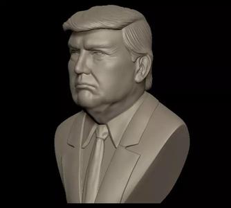Bust of Donald Trump High Poly