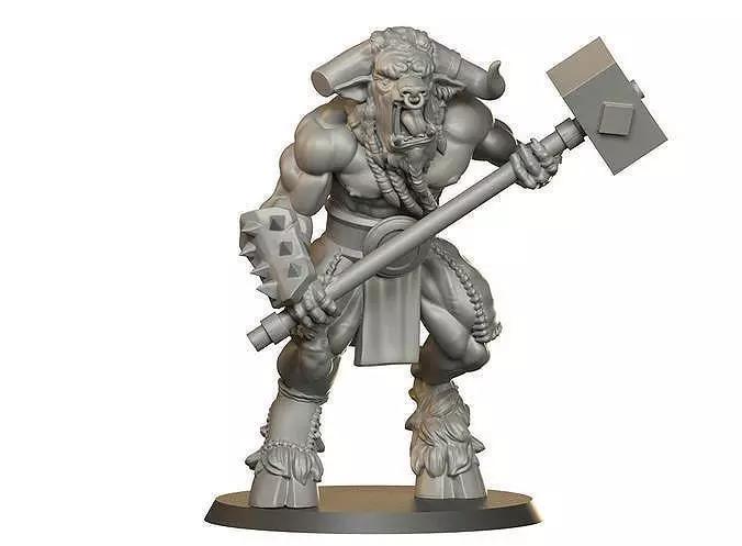 Bull Warrior with Heavy Hammer